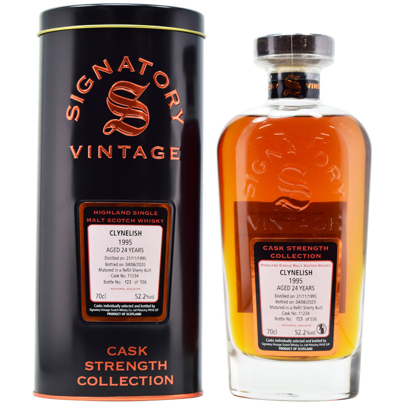 クルミ 古いオーク材 クライヌリッシュらしいワクシーさ オレンジとシナモン クライヌリッシュ 1995 24年 シグナトリー 52 2 700ｍｌ 酒のキンコー洋酒店 本店