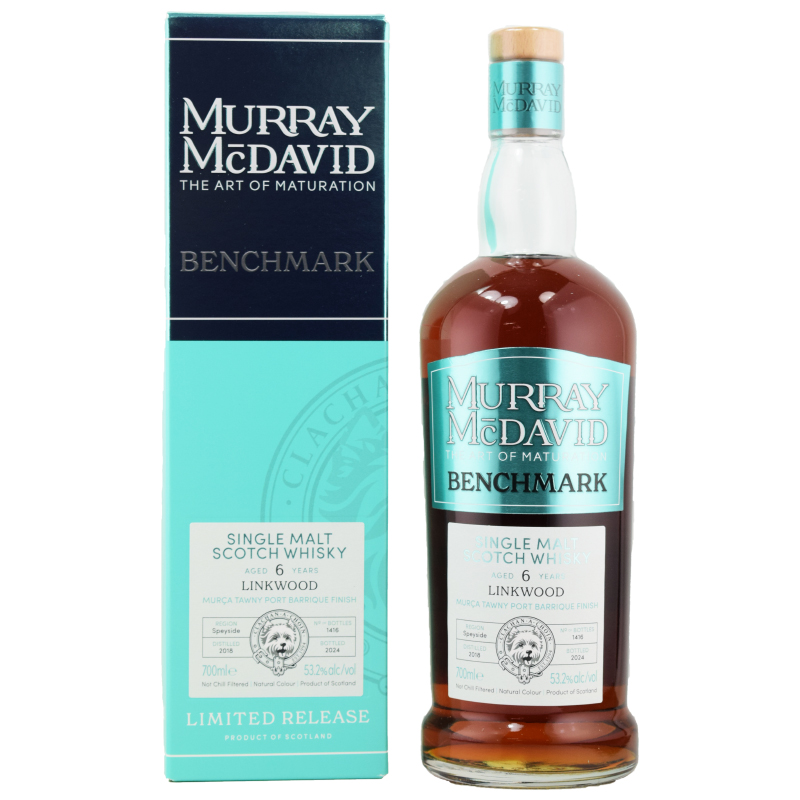 【ミックスベリー、ハチミツ、チョコレートナッツ、ガトーショコラ、クルミのケーキ】リンクウッド　2018　6年　マーレイマクダヴィッド　53.2％　700ml