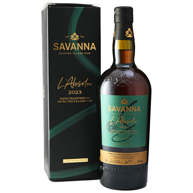 【国内36本★当店2本のみ★最長16年熟成★砂糖漬けフルーツ、トニック、甘く美しい木樽】サバンナラム　アプソリュ　2023　55.5％　700ｍｌ