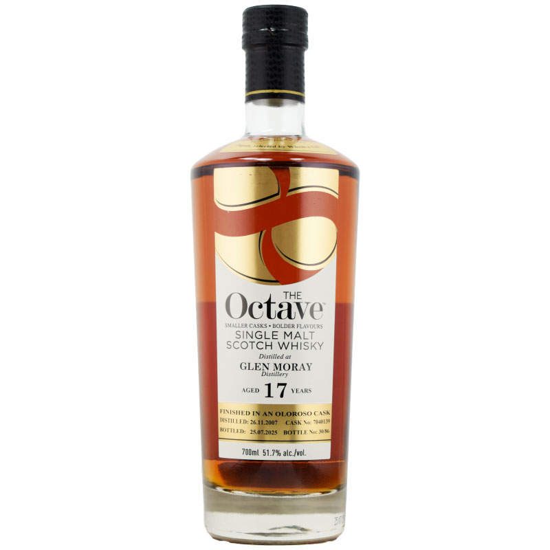 【キャラメルやバタースコッチ、シェリーの芳醇な香り、香ばしく焼かれたタルトタタン、デーツの濃厚な甘み】グレンマレイ　2007　17年　オクタブ　51.7％　700ml