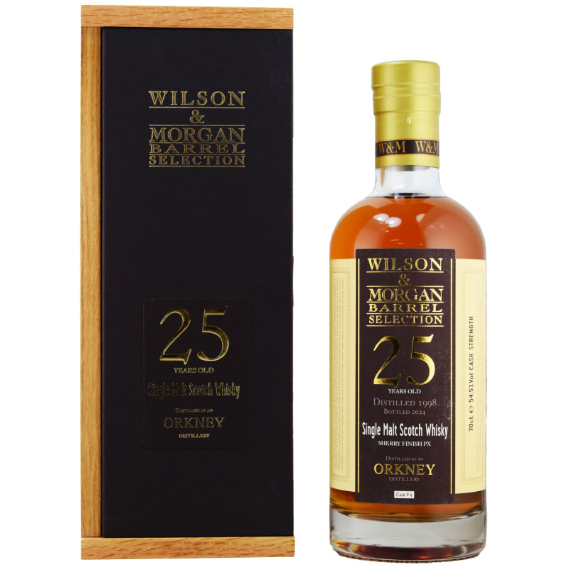 【熟れた果実、グレープフルーツジュース、アプリコット、オレンジピールのほろ苦さ】オークニー　1998　25年　ウィルソン＆モーガン　54.5％　700ml