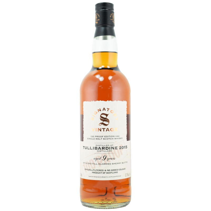 【素晴らしくウッディ、キャラメル、モルト、味わいがとても濃厚なので舌の上に長く残ります】タリバーディン　2015　9年　100プルーフエディション　57.1％　700ml