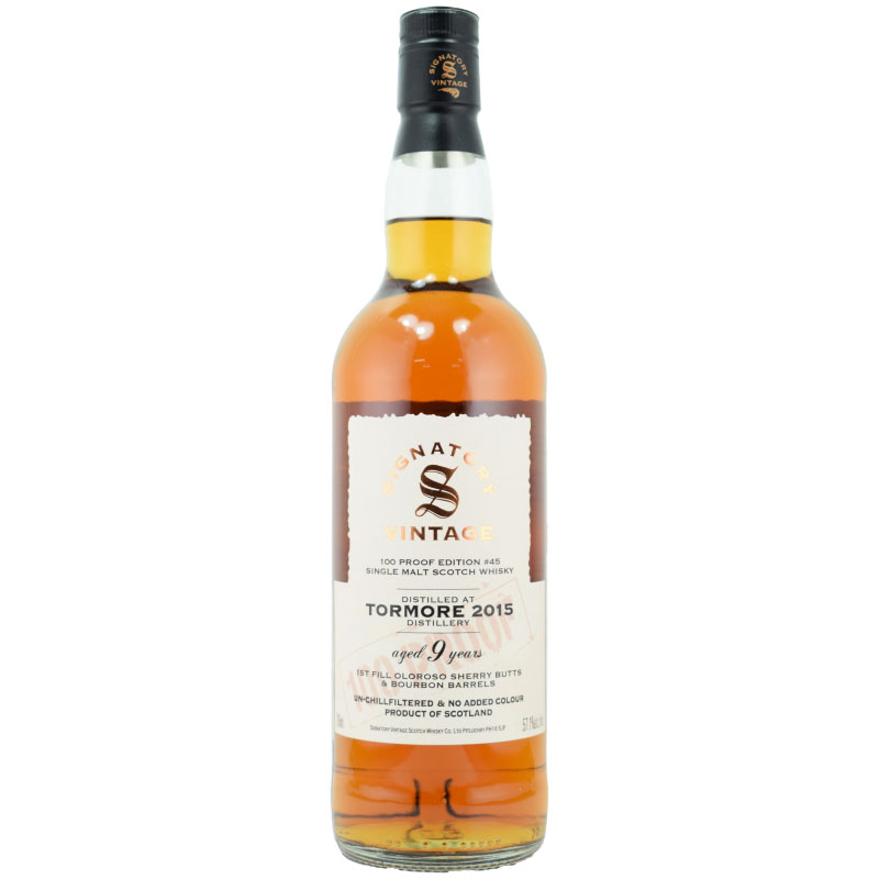 【ココナッツ、洋ナシ、オレンジの皮、イングリッシュマーマレード、ピーナッツ、バタービスケット】トーモア　2015　9年　100プルーフエディション　57.1％　700ml