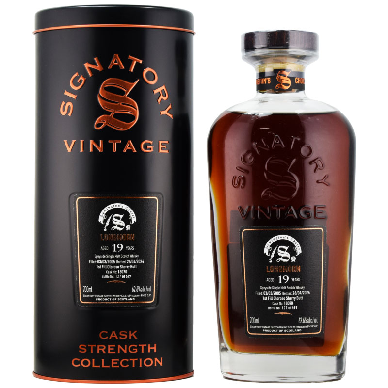 【国内24本のみ★ダークベリー、ドライプラム、デーツ、チェリーキャンディ、非常にフルーティ、濃厚なダークフルーツ】ロングモーン　2005　19年　サイミントンズチョイス　62.6％　700ml