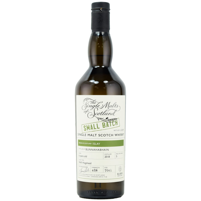 【灰を含んだ海、爽やかなライム、ピートスモーク、海を感じるミネラル、ピーテッド麦芽からつくられたブナハーブン】ブナハーブン　2018　6年　シングルモルツオブスコットランド　48％　700ml