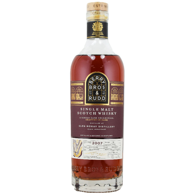 【1樽からの瓶詰めがわずか65本★当店1本のみ★ラズベリーケーキ、バラの花びら、クレームブリュレ、バターたっぷりのスポンジケーキ】グレンマレイ　2007　18年　BBR　54％　700ml