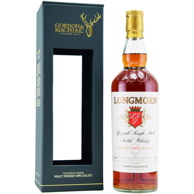 【ミルクチョコレート、ピーチ、シェリー香】ロングモーン　1973　約39年　G&Mレアヴィンテージ　43％　700ｍｌ