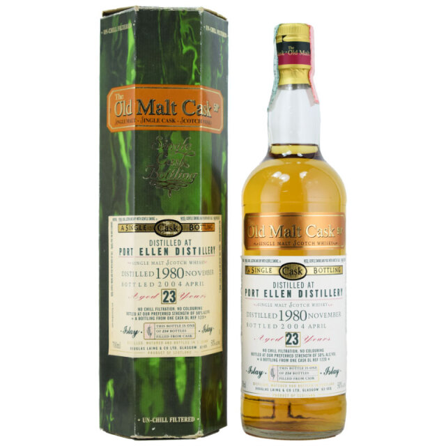 【オールドボトル★1825年に設立され200周年★穏やかなスモーク、ピート、すっきりとしたメントール、長く続くドライな余韻】ポートエレン　1980　23年　OMC　50％　700ml