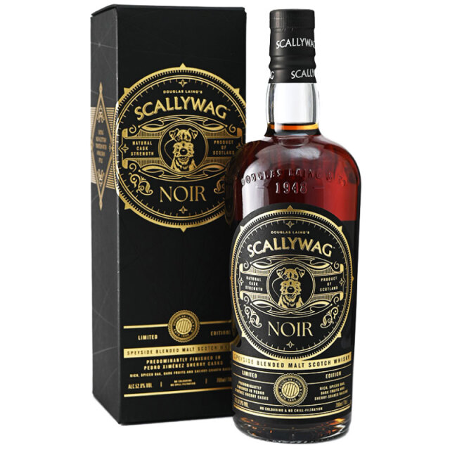 【ベルベット、深い甘味、シェリー漬けのレーズン、ハチミツ、熟したイチジク、ブラックチェリー】スカリーワグ　ノワールエディション　52.8％　700ml