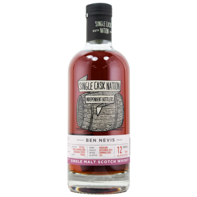 【ミルクミャラメル、マロングラッセ、キャラメル、モンブラン】ベンネヴィス　2012　12年　シングルカスクネーション　56.4％　700ml