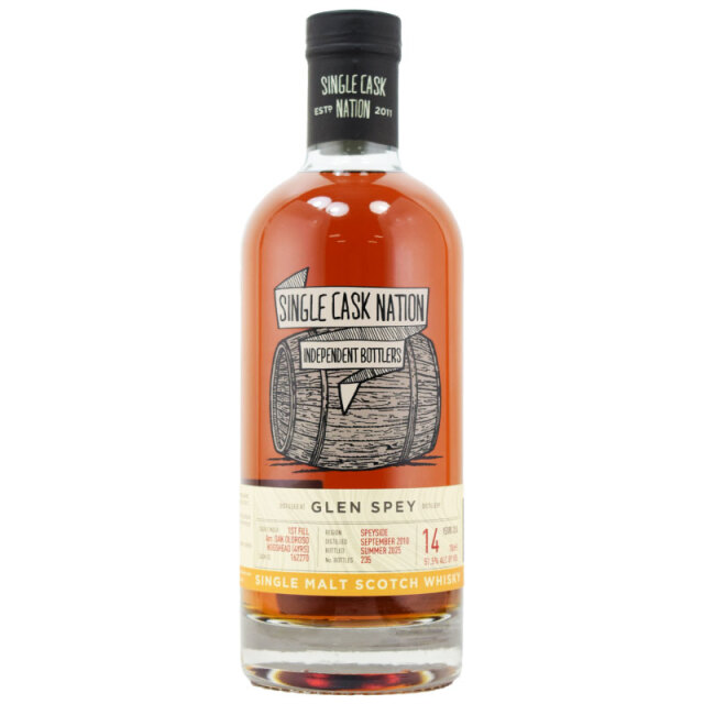 【焼き菓子、レーズン、チョコレート、マスカットチョコ、カカオビター】グレンスペイ　2010　14年　シングルカスクネーション　57.5％　700ml