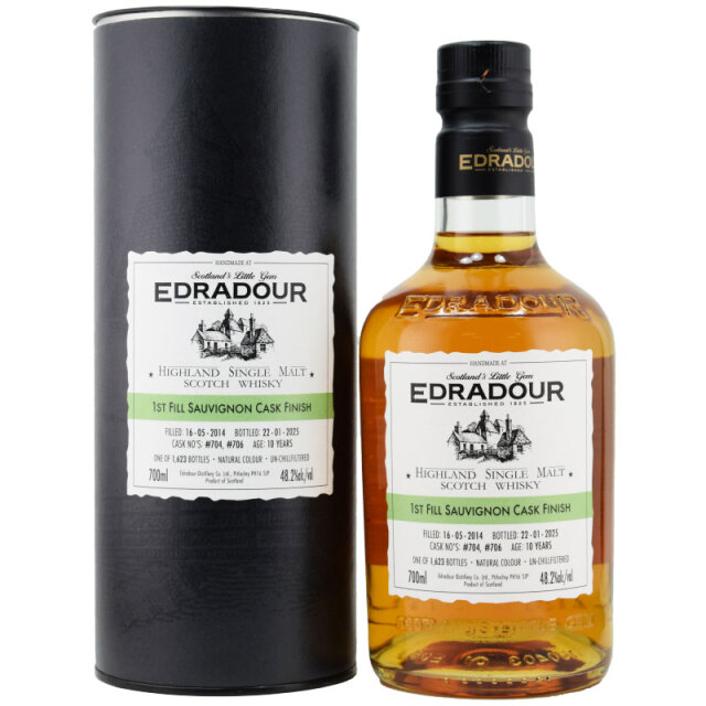 【新鮮な青リンゴ、柑橘類の皮、花の蜂蜜、白桃、バニラクリーム】エドラダワー　2014　10年　ソーヴィニヨンブラン樽　48.2％　700ml