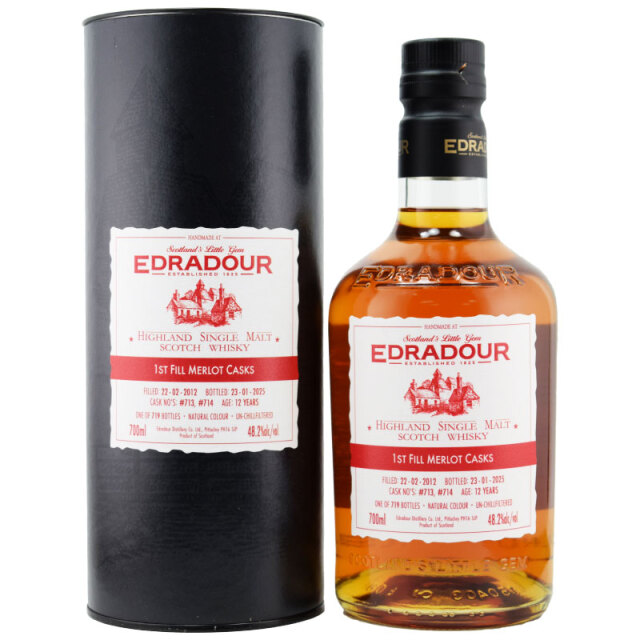 【フローラルでフルーティー、赤いベリー、ジューシー、チェリーリキュール、エレガント】エドラダワー　2012　12年　メルロー樽　48.2％　700ml