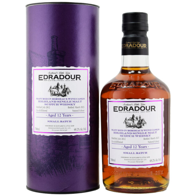【プルーン、ドライフルーツ、リンゴ、蜂蜜、ブドウ、チェリージャム】エドラダワー　2012　12年　ボルドーワイン樽　48.2％　700ml