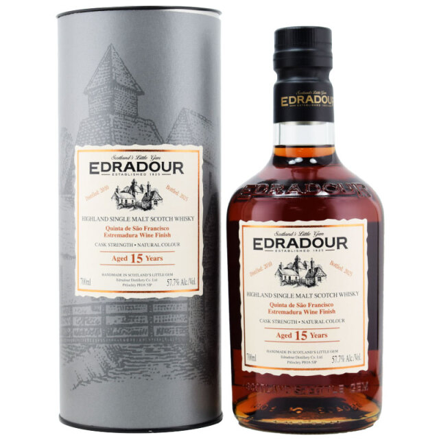【熟した赤い果実、レーズン、芳醇で丸みがある、煮込んだフルーツ、プラムのコンポート、オーク、シナモン、モカ】エドラダワー　2010　15年　キンタ・デ・サン・フランシスコ樽　57.7％　700ml