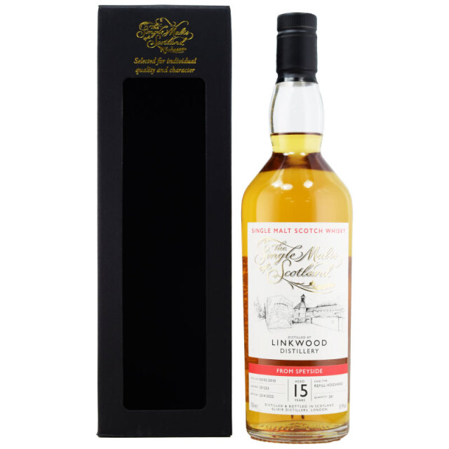 【砂糖漬けの桃、バターミルク、ホワイトチョコレート、ドライアプリコット、柑橘の酸味、フルーティな味わい】リンクウッド　2010　15年　シングルモルツオブスコットランド　51.9％　700ml