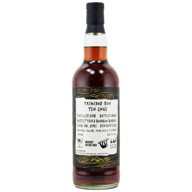 【干し葡萄と熟柿、艶っぽいアッサムティー、ドライカモミール、自然で上品な甘さ】テンケーン（トリニダード）　2008　17年　ウィスキーファインド for ラム＆ウィスキー & バートレ　55.7％　700ml