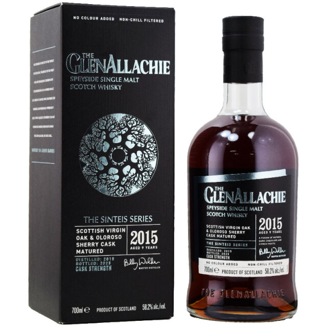 【モカ、天日干しベリー、シナモンバター、ヘザーハニー、シトラス、煮込んだフルーツ、バタークリーム】グレンアラヒー　2015　スコティッシュオーク&オロロソシェリーカスク　シンティーシュ　58.2％　700ml