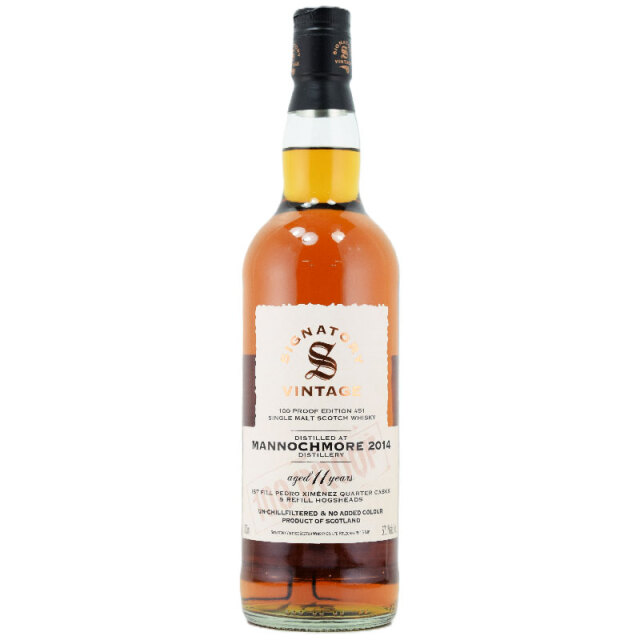 【ブルーベリー、チェリー、プラム、アーモンド、カシス、キャラメル】マノックモア　2014　11年　100プルーフエディション　57.1％　700ml