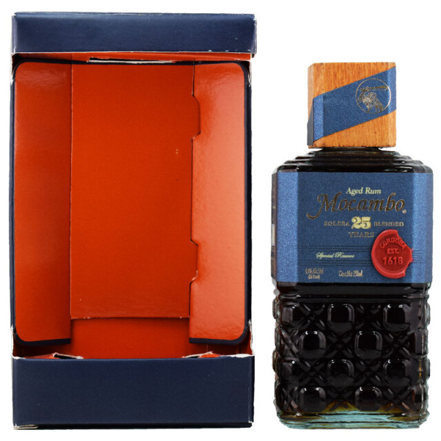 【コルドバ市建立400周年を記念してリリース★コーヒー、バニラ、エレガント、オーク、ココア、チョコレート、ハチミツ、素晴らしいフィネス（質感）】モカンボ　25年　43％　700ml