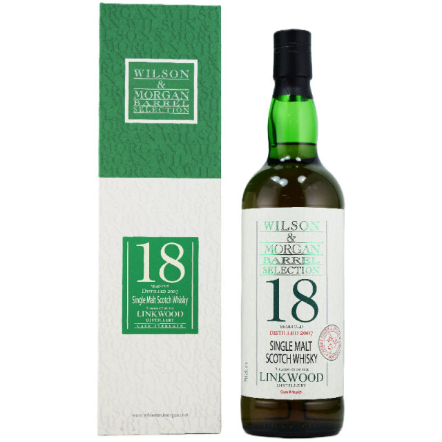 【オレンジピール、クリーミーな質感、アプリコット、ピーチ、レーズン、エレガント、洗練されたスタイル】リンクウッド　2007　18年　ウィルソン＆モーガン　57.3％　700ml