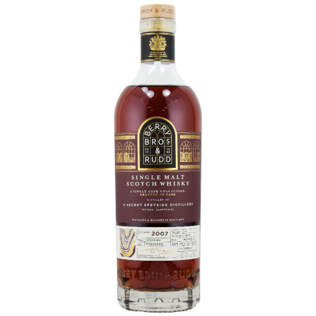 【国内18本★当店1本のみ★ブラウンシュガー、イチジクシロップ、チェリーのコンポート、レーズン、ダークハニー、濃密で力強い甘さ】シークレットスペイサイド　2007　18年　BBR　63.2％　700ml