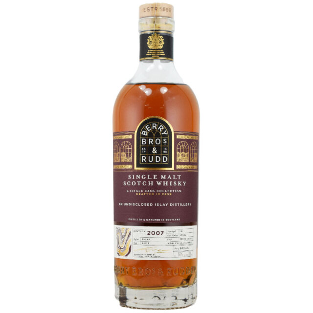 【国内42本★当店2本のみ★リッチな甘さ、ねっとりとしたレーズン、炭火の残り火】アンディスクローズドアイラ　2007　18年　BBR　56％　700ml