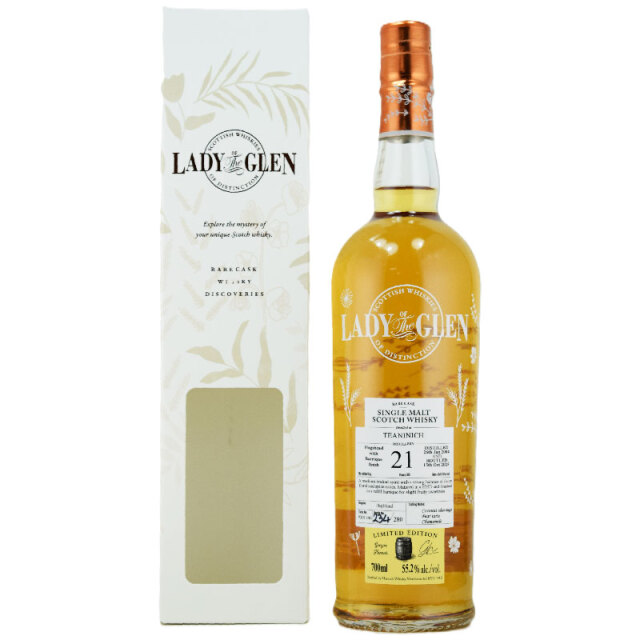 【長期熟成ならではの深み＆複雑さ、リッチ、トフィーやキャラメルの甘み、長く心地よい余韻】ティーニニック　2004　21年　レディオブザグレン　55.2％　700ml