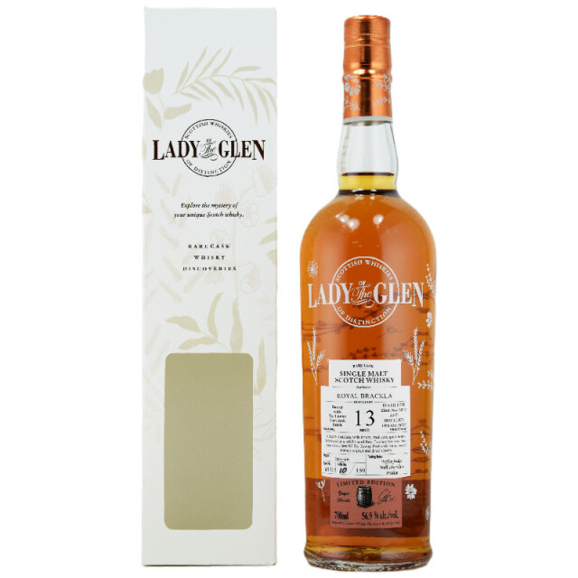 【華やかでフローラル、チョコレート、ナッツ、ドライフルーツ、甘美で贅沢な味わい】ロイヤルブラックラ　2011　13年　レディオブザグレン　56.9％　700ml