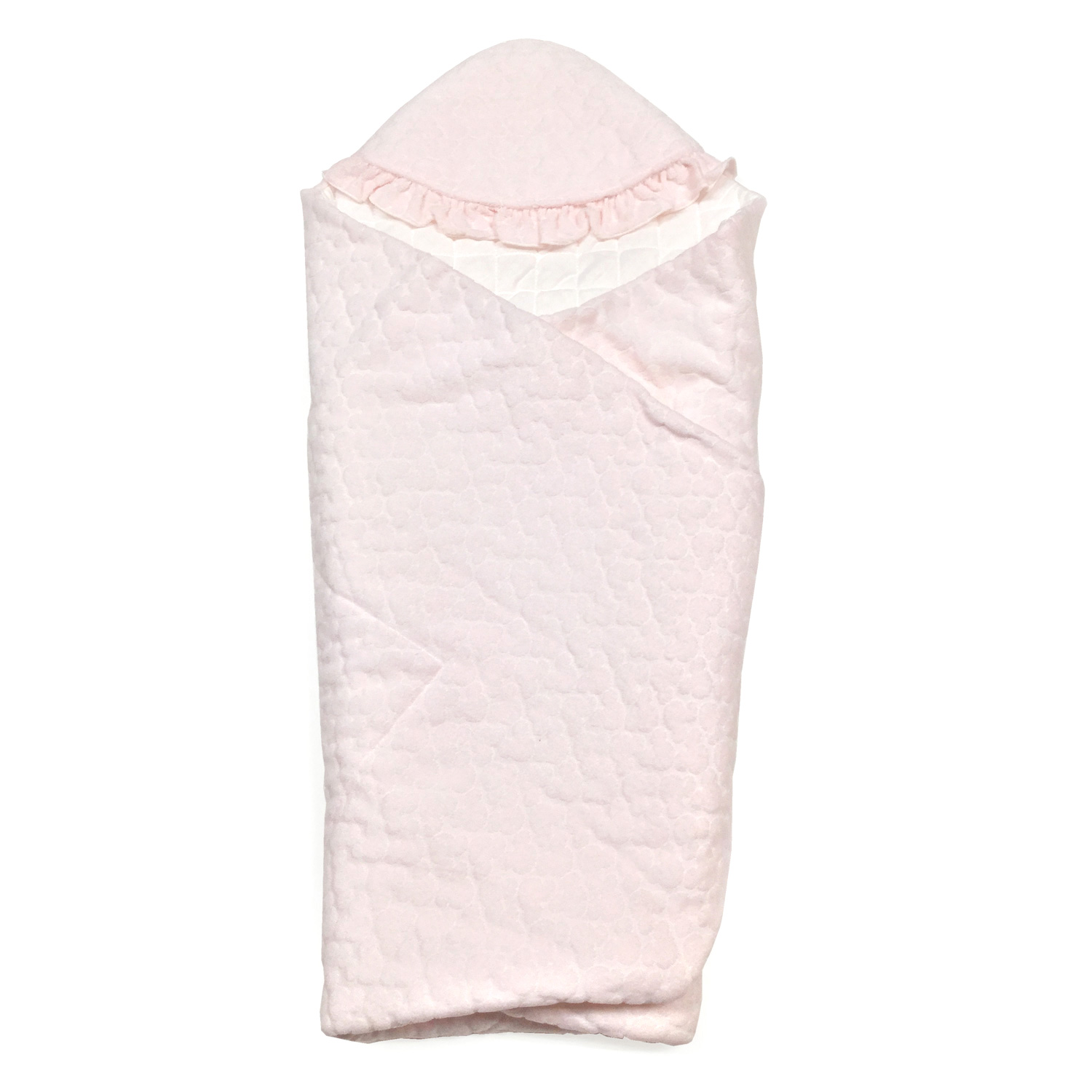 【送料無料】ベビー用品 くま柄ベロアキルティングおくるみ 冬 日本製 コットン/3900