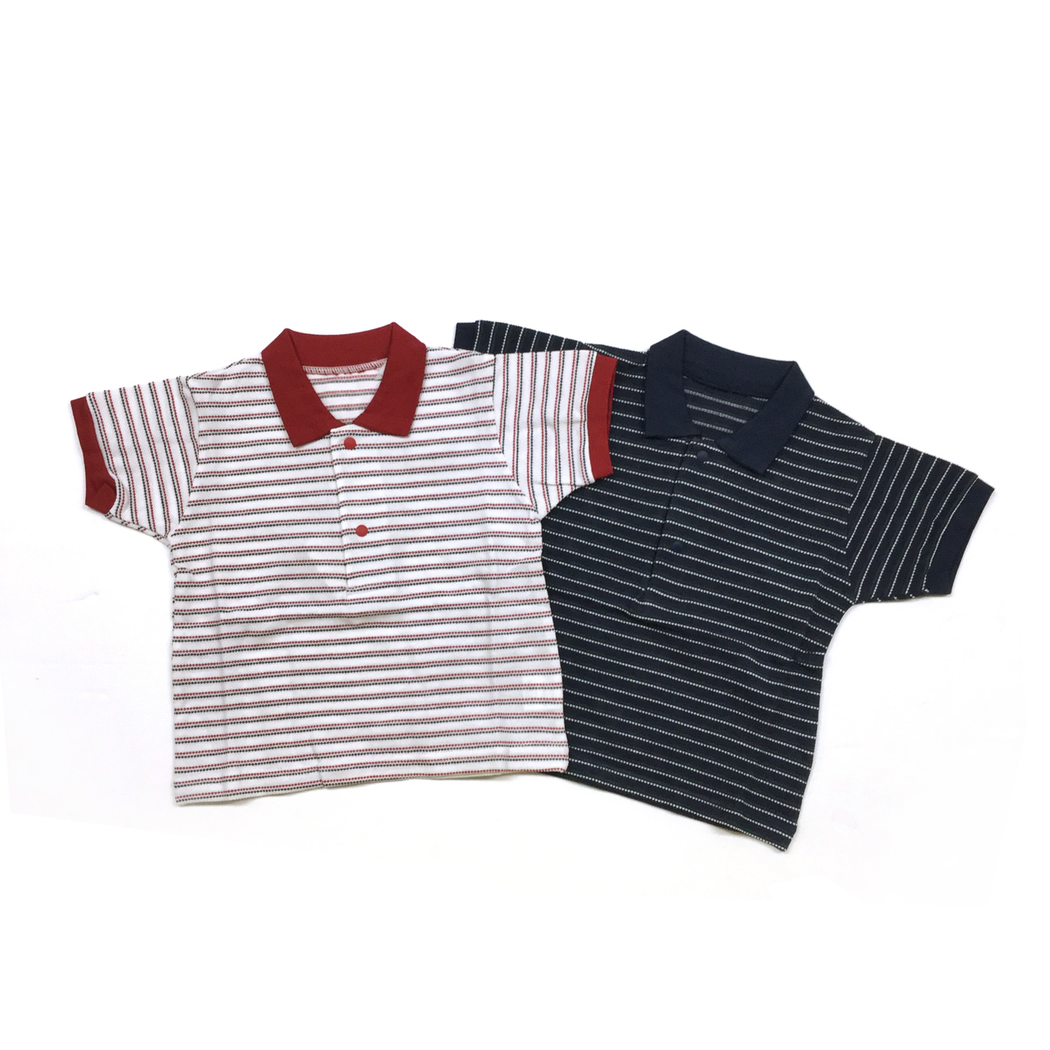 【ネコポス送料無料】ベビー用品 ボーダー柄ベビーポロシャツ 80 男の子 女の子 日本製　コットン/8506952