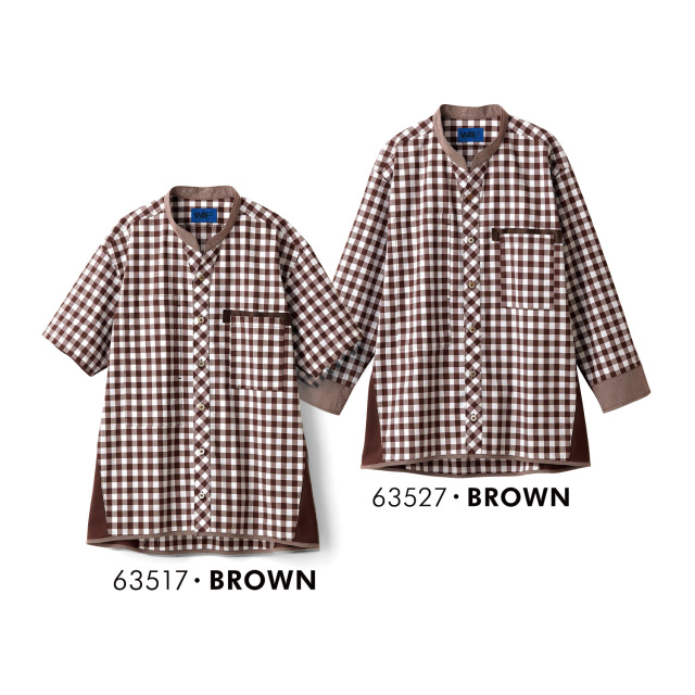 ifory セロリー 介護ユニフォーム[ギンガムチェックシャツ(男女兼用)/6351_6352]かわいい 介護士