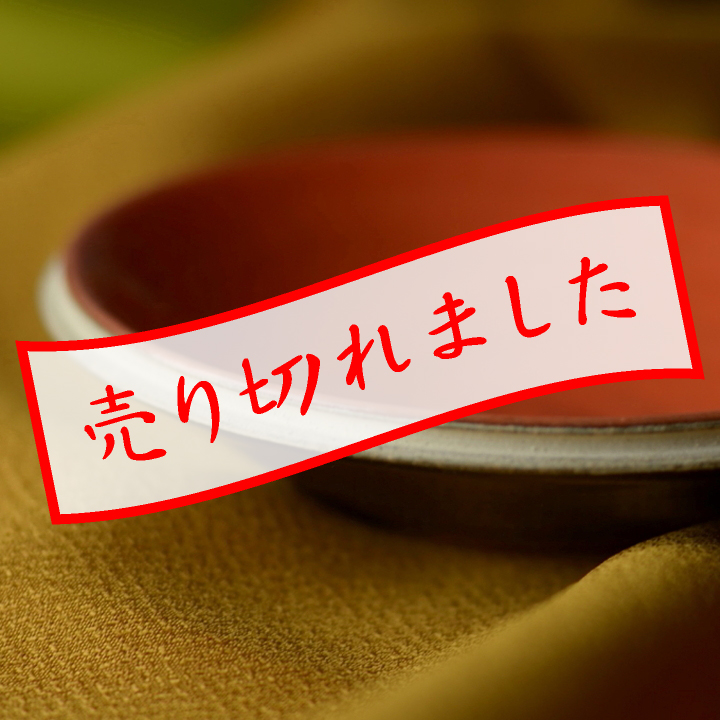 小皿（刷毛目）橙_丸八窯 清水義久 作