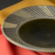 中皿(彩色線象嵌)_悟窯 市野哲次 作