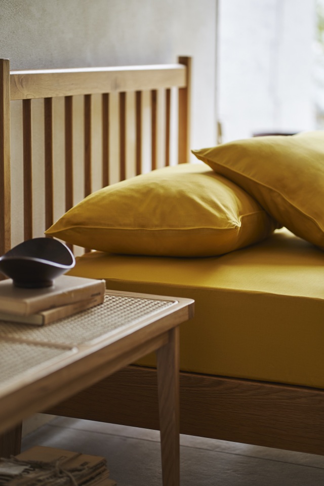 YUAMIボックスシーツ芥子（からし）｜YUAMI：温泉でくつろぐような