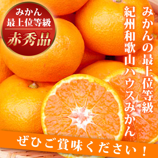 赤秀品　紀州和歌山ハウスみかん2.5kg　化粧箱入　【全国送料無料】※2025年7月上旬以降順次発送予定