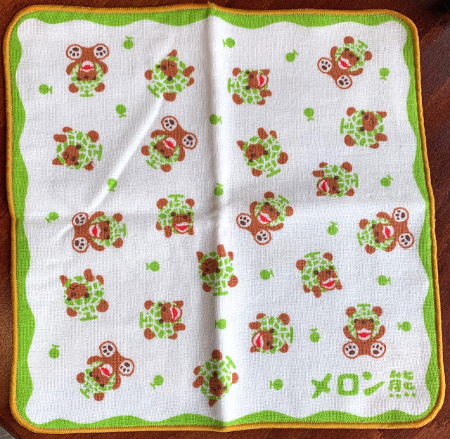 メロン熊　ガーゼハンカチ