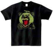 メロン熊Ｔシャツ　（ブラック×グリーン）３Ｌ
