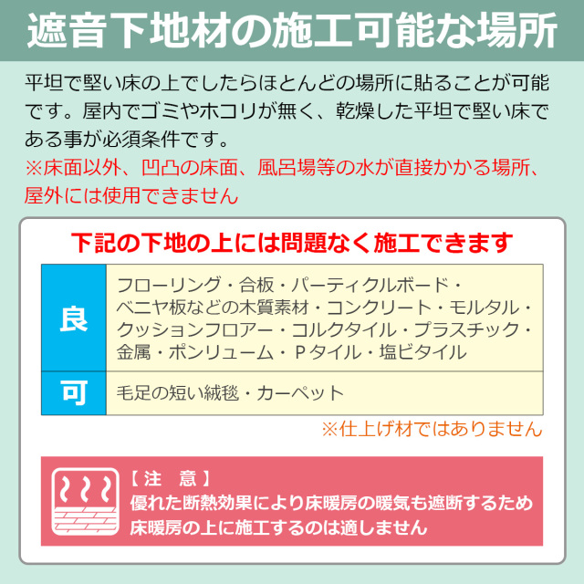 遮音等級LL45対応 床デコLL45遮音下地材
