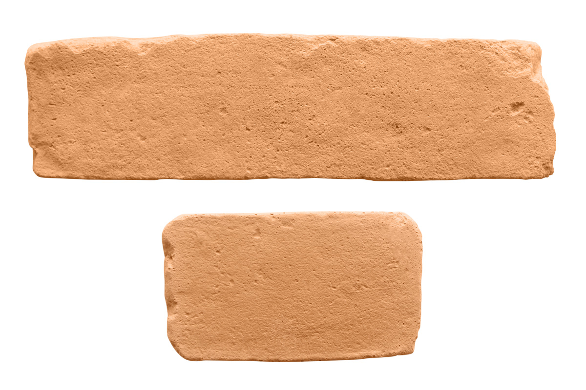 DIYレンガタイル ハニーオレンジ　煉瓦 超軽量ブリック レギュラー＆ハーフサイズセット