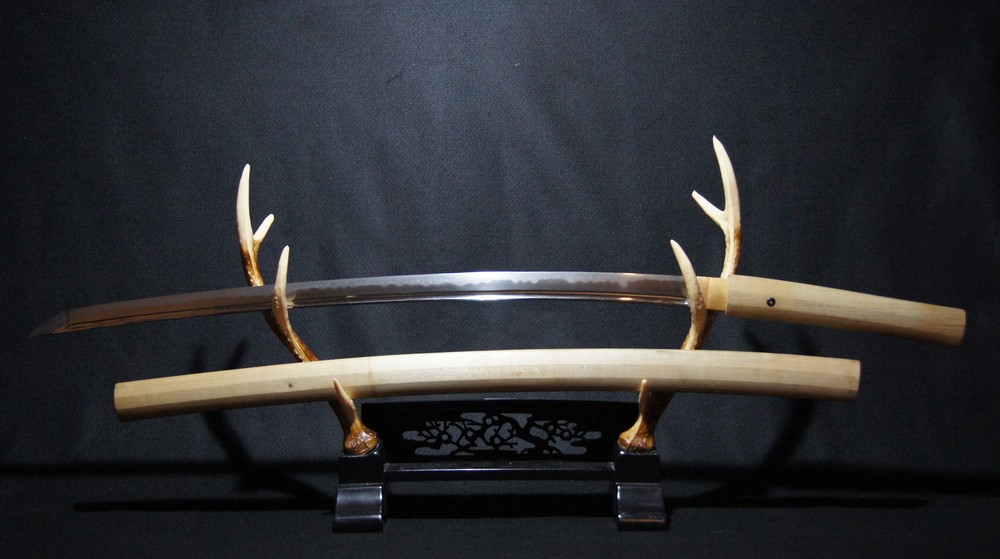 【Y】豪刀 日本刀 銘：在銘【平貞重作】【昭和甲寅年五月日】 刀 73.7ｃｍ 刀身872ｇ