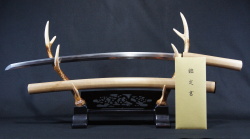 日本刀 日本刀剣保存会鑑定 銘：【博濃州 関兼國】無銘 刀 63.5cm 刀身502g