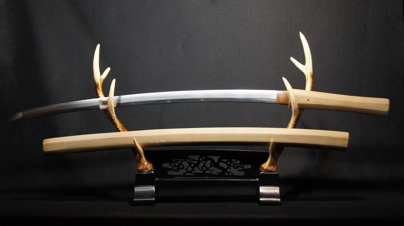 日本刀 銘：輝秀 刀身796g 全長98cm 在銘 刀