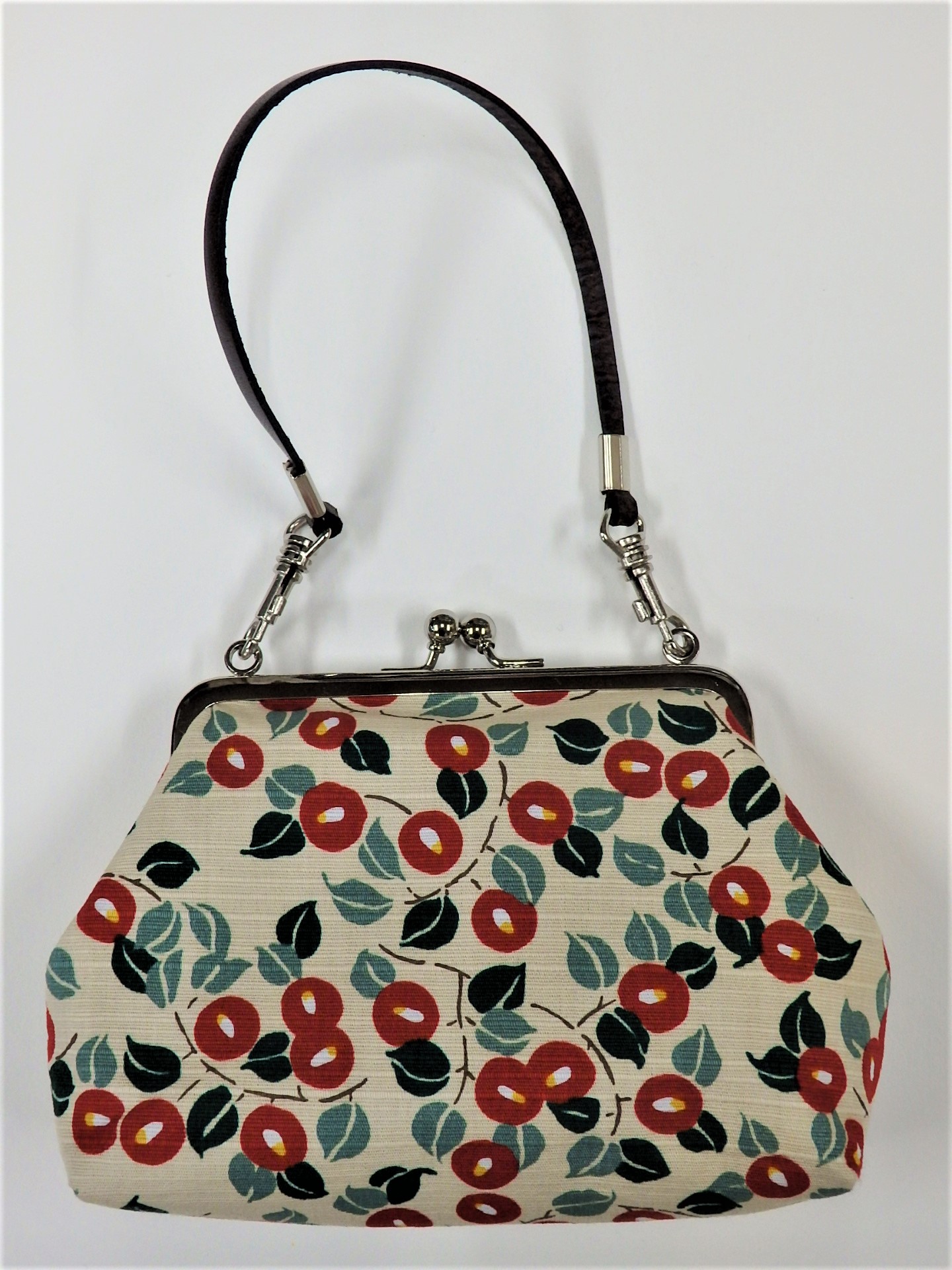 手提げポーチ「小椿（ベージュ）」