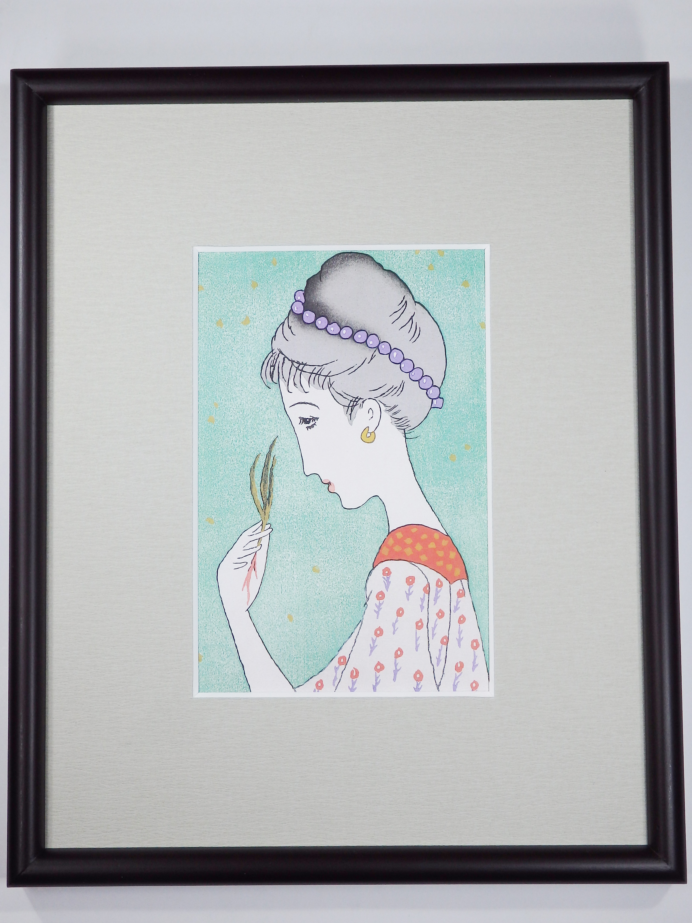 ミニ額「若草の少女」