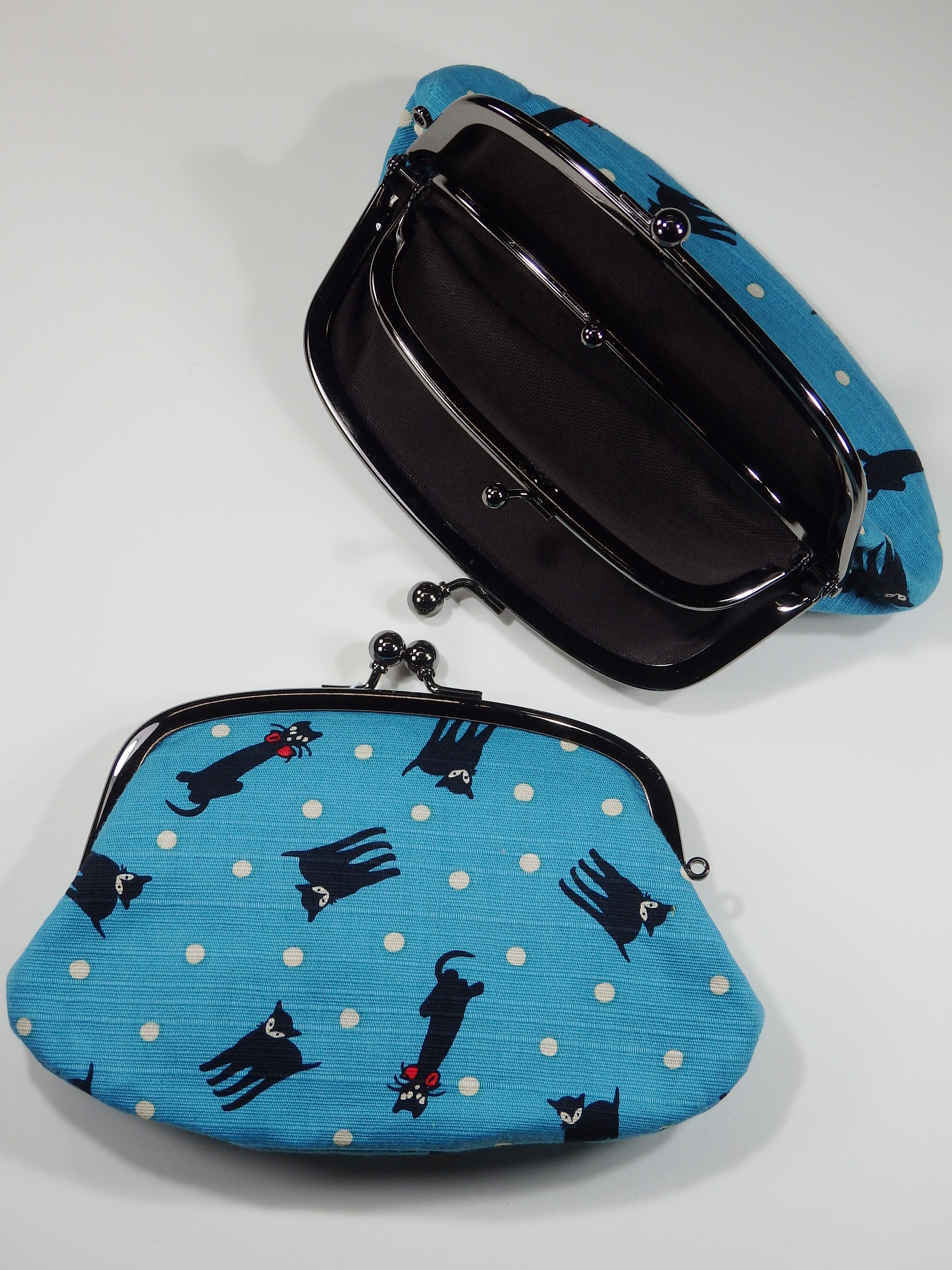 親子がま口 くろねこ