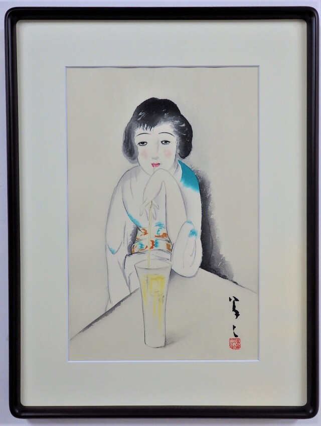 木版画「大正の女」