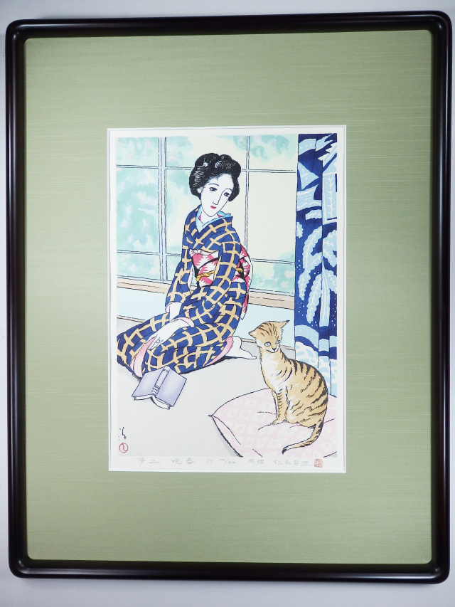 木版画「晩春」