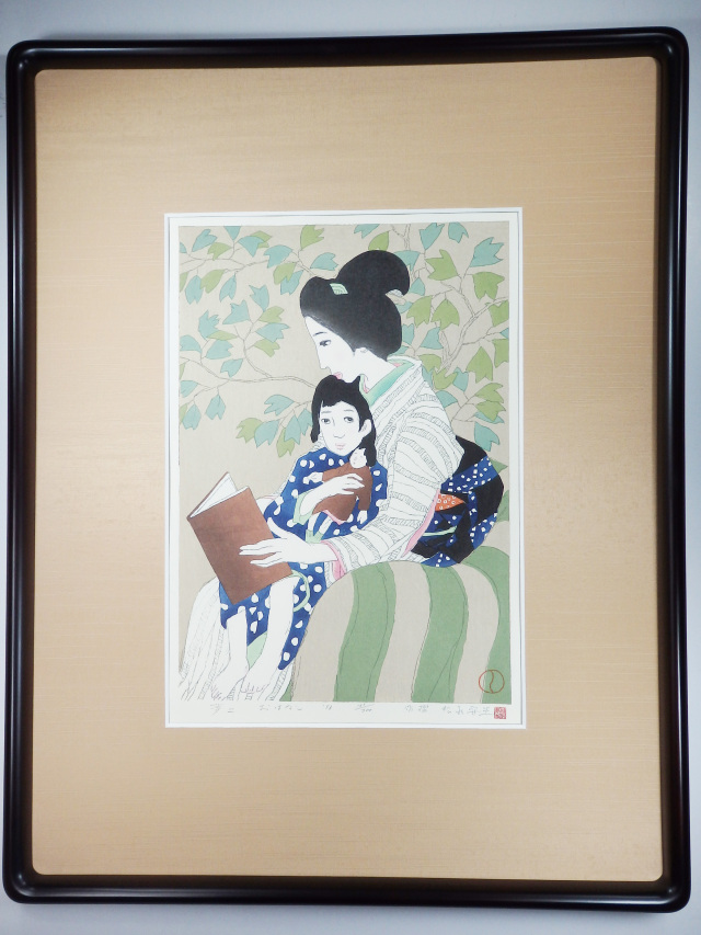 木版画「おはなし」