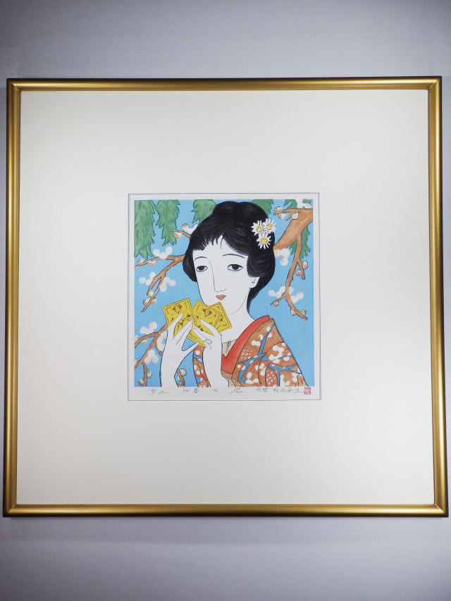 木版画「初春」